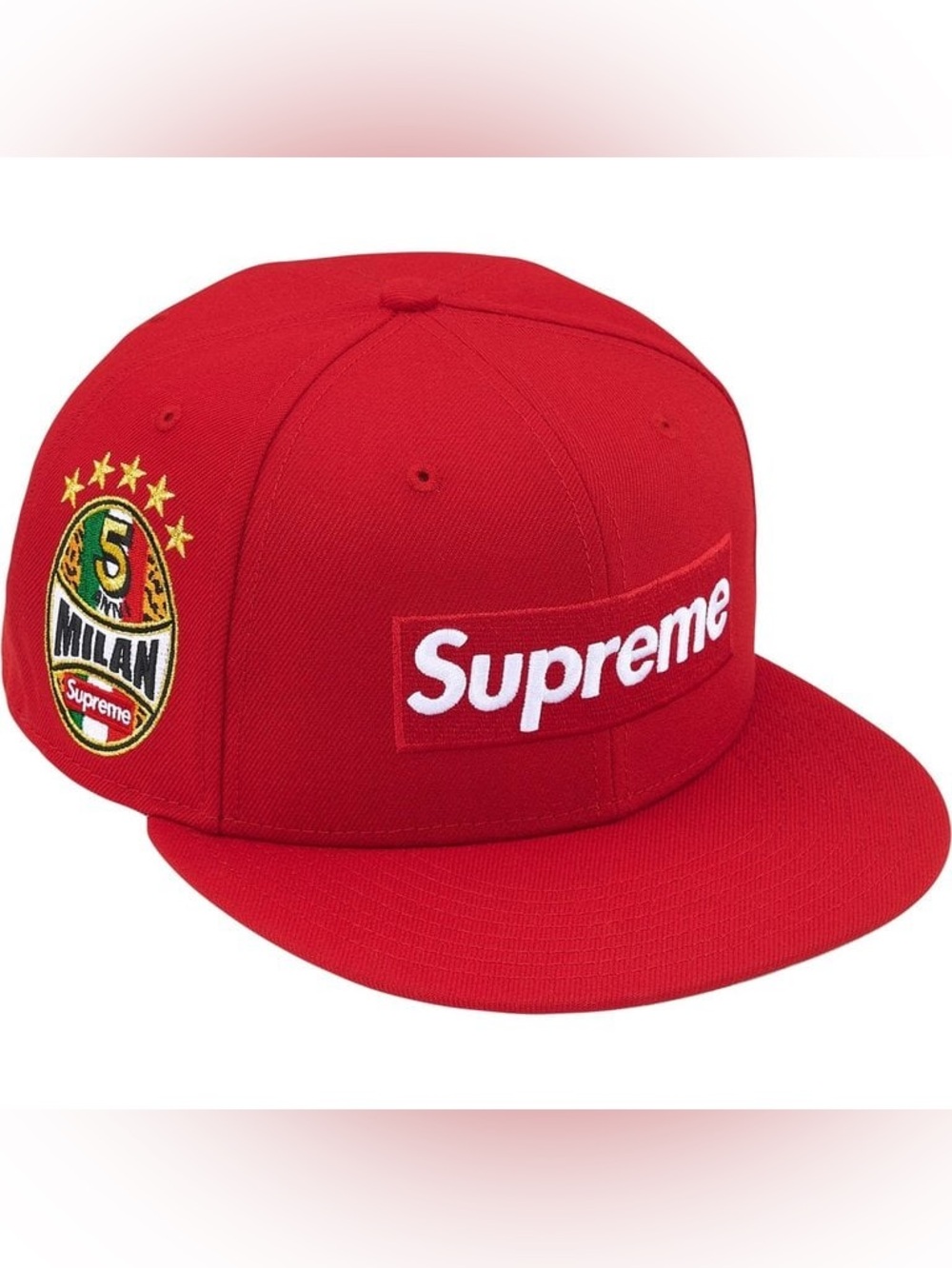 Supreme Shop Anniversary Box Logo New Era® in Red SS26 7 3/8 Milano Fitted Hat.
